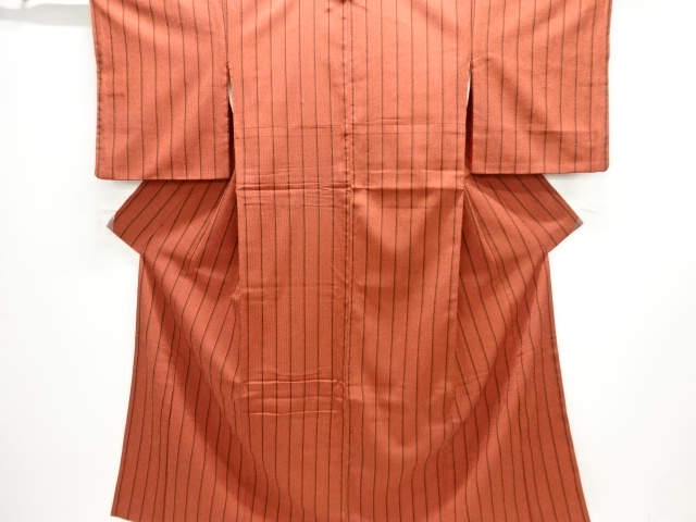 JAPANESE KIMONO / ANTIQUE OMESHI / TAISHO ROMAN STYLE / SILK / WOVEN STRIPE